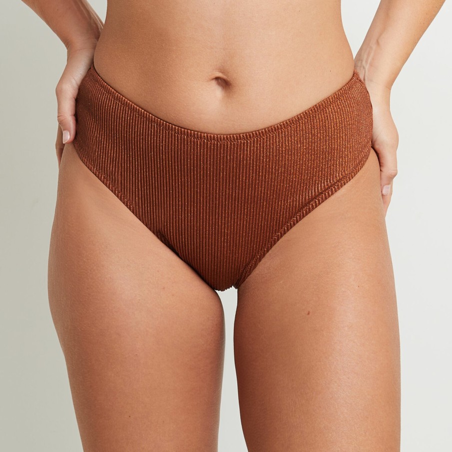 Wholesale RougeGorge Maillot De Bain Culotte Haute Marron