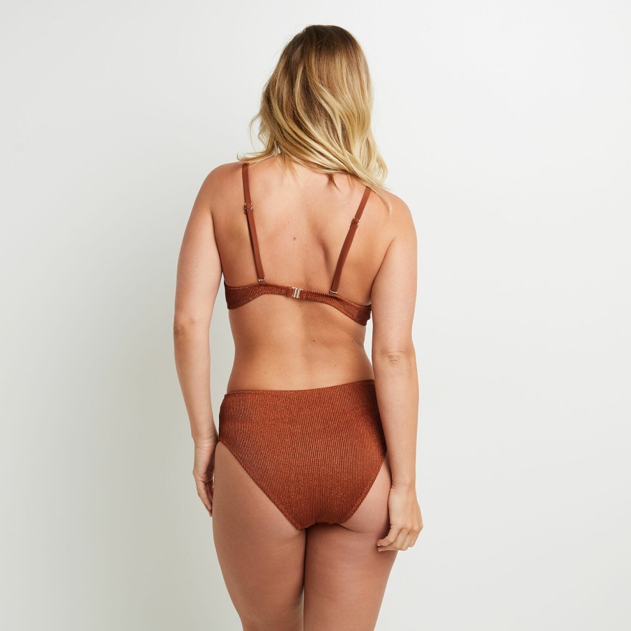 Wholesale RougeGorge Maillot De Bain Culotte Haute Marron