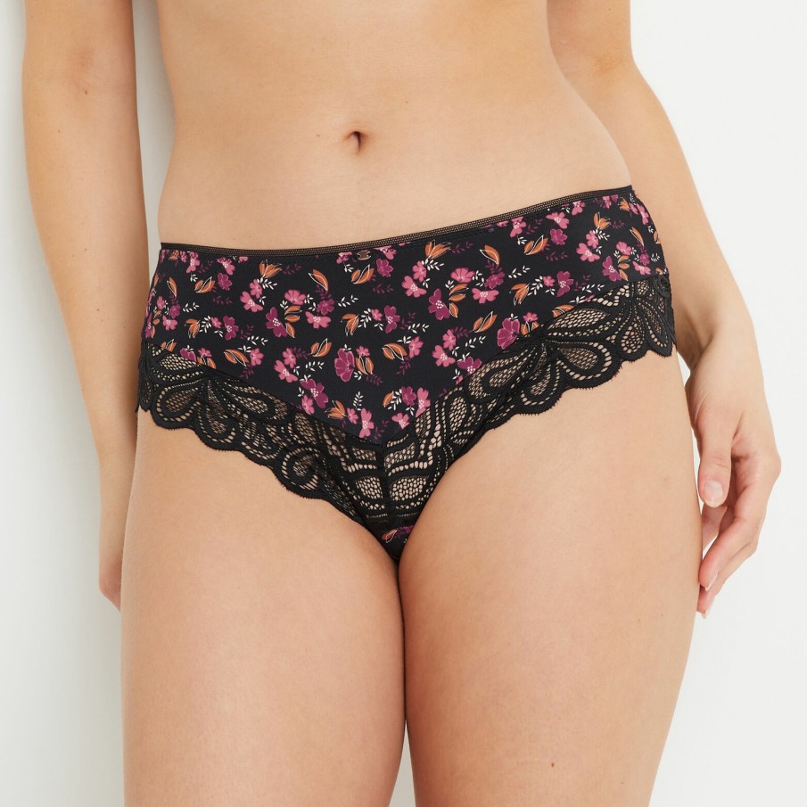 Clearance RougeGorge Shorty Microfibre Multico Noir