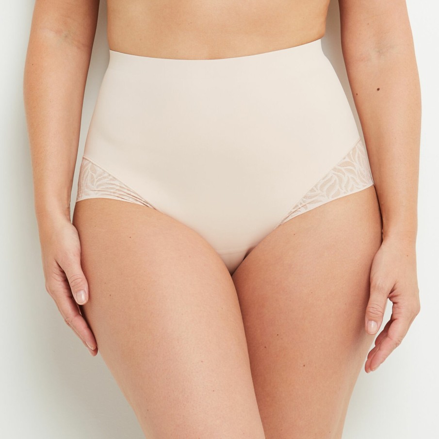 Hot RougeGorge Culotte Haute Microfibre Naturel