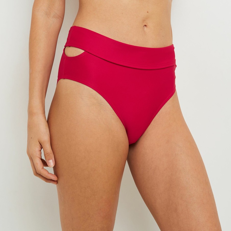 Wholesale RougeGorge Maillot De Bain Culotte Haute Rouge