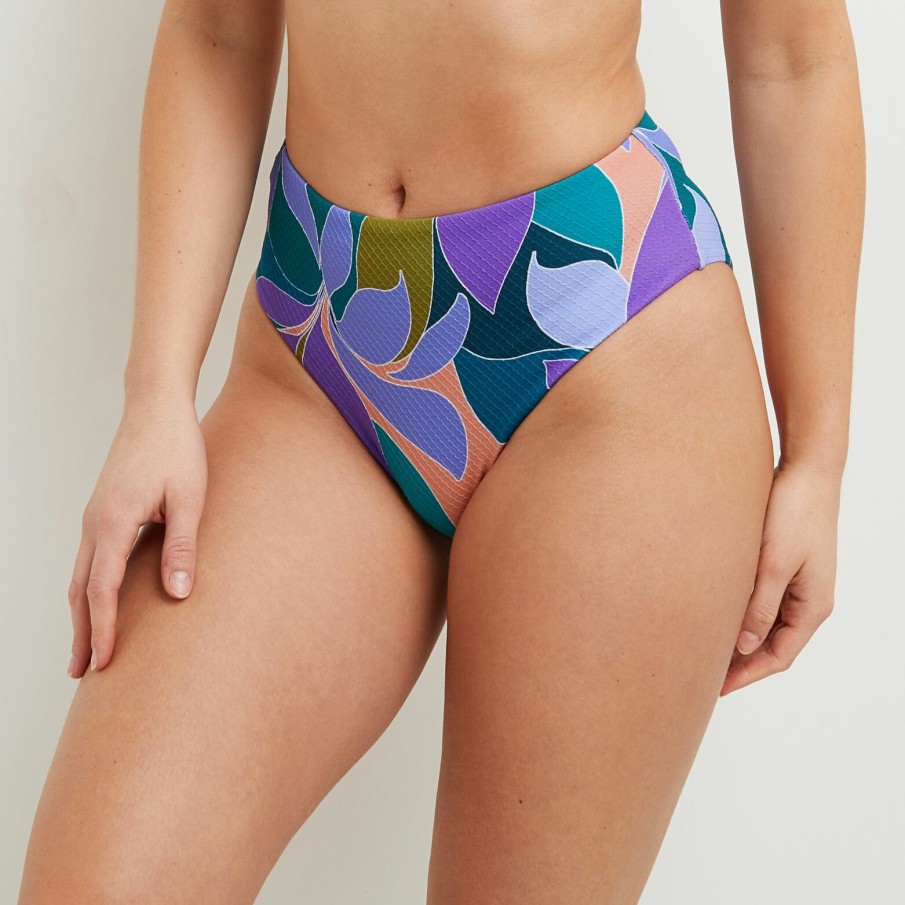 Hot RougeGorge Maillot De Bain Culotte Haute Multicolor