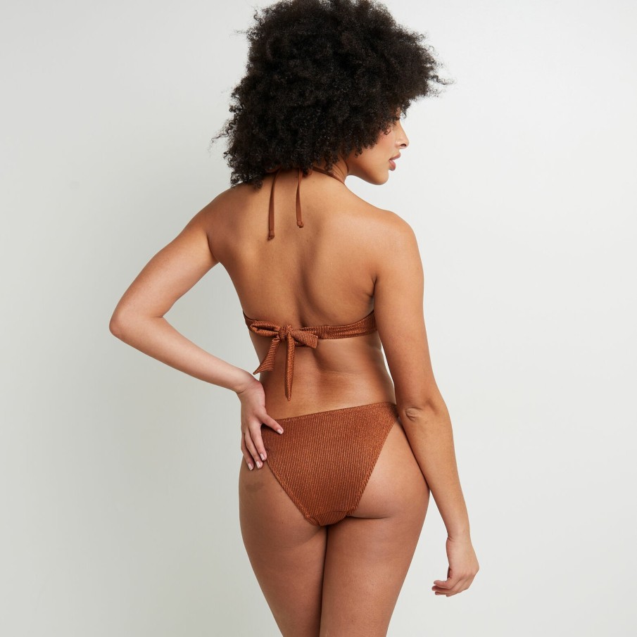 Hot RougeGorge Maillot De Bain Slip Mini Marron