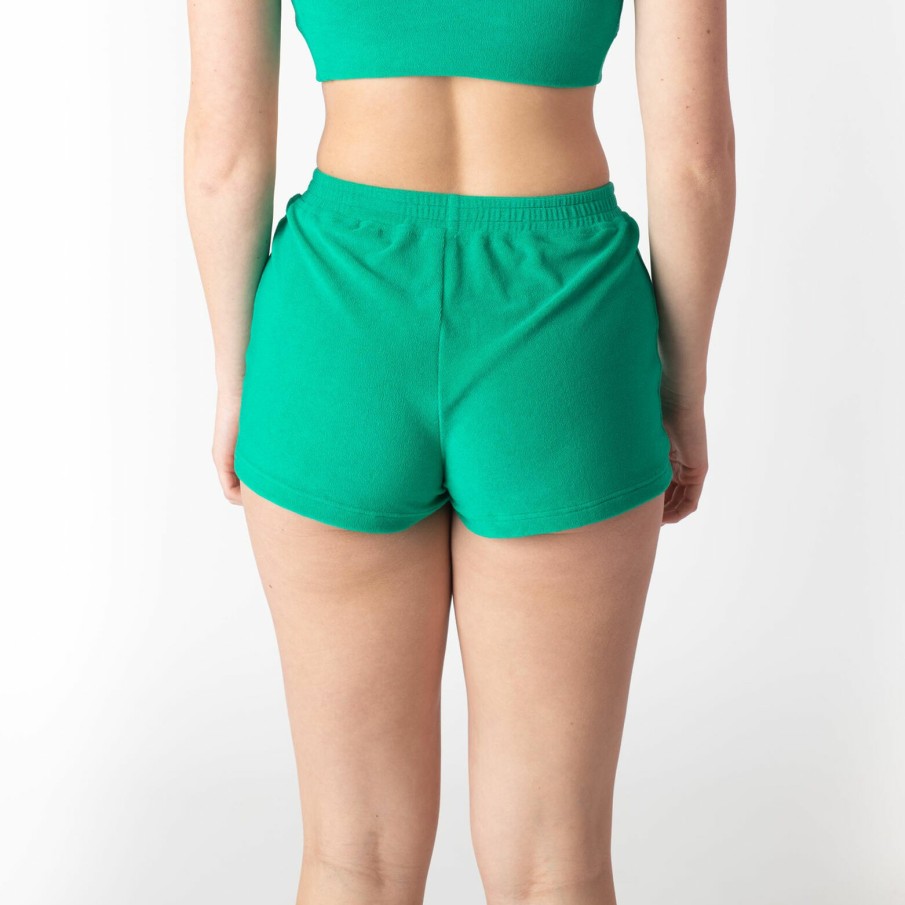 Wholesale RougeGorge Short Velours Eponge Vert