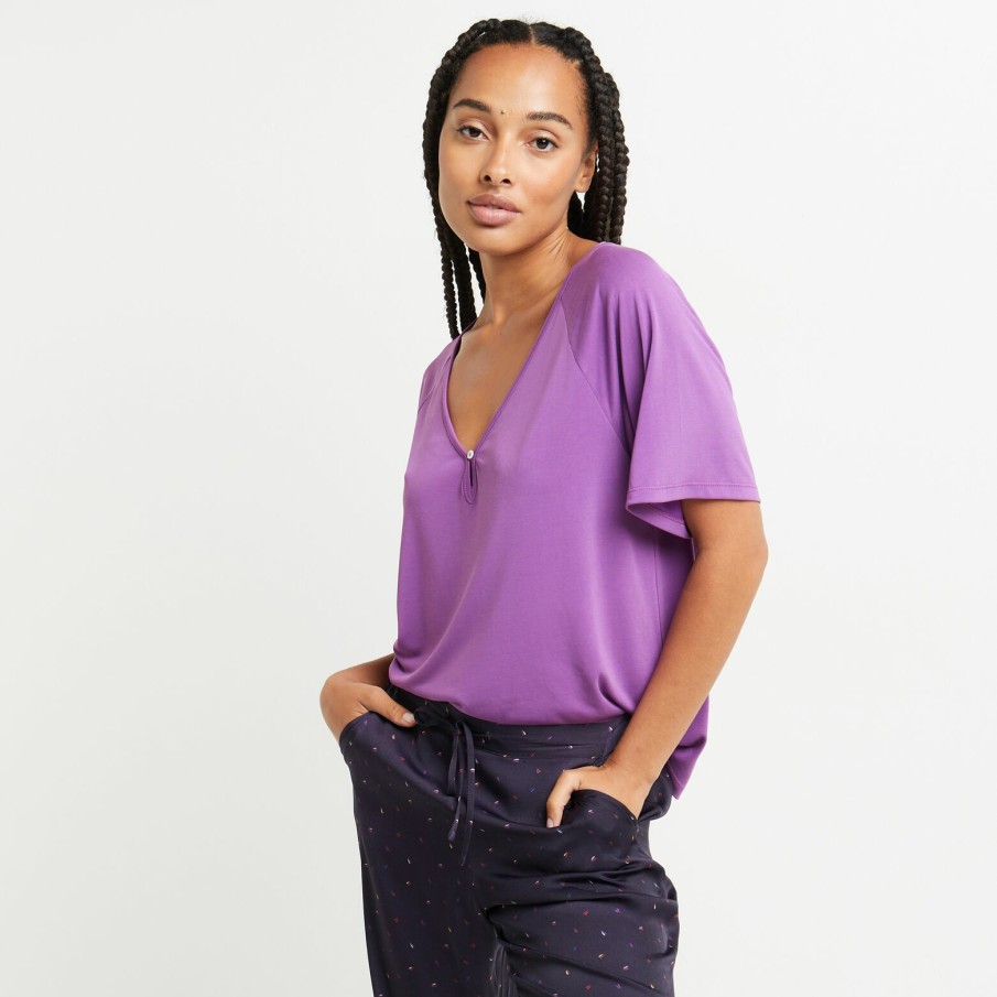 Best RougeGorge Tee-Shirt Manches Courtes Satin Fuchsia