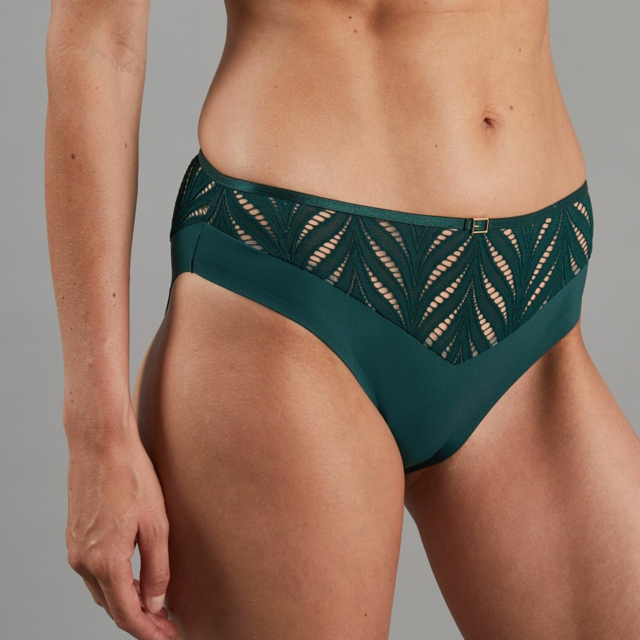 Best RougeGorge Culotte Dentelle Vert Fonce