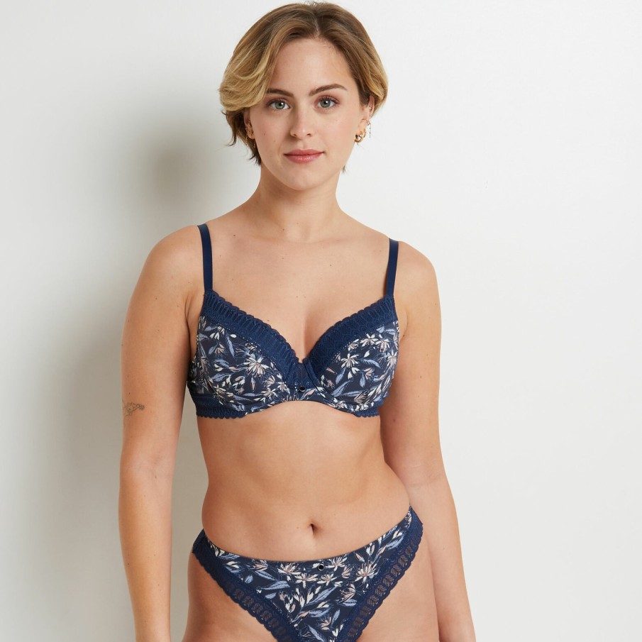 Best RougeGorge Soutien-Gorge Ampli Emboitant Multico Bleu