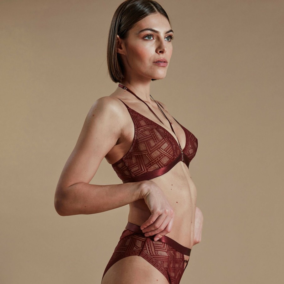 Wholesale RougeGorge Soutien-Gorge Sans Armatures Bordeaux