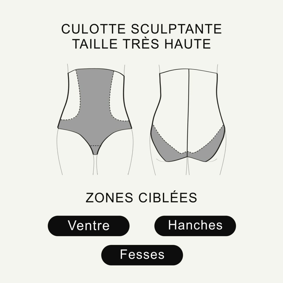 Best RougeGorge Culotte Tres Haute Microfibre Naturel